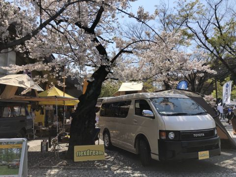 アウトドアディジャパン　フレックスドリーム　丸目ハイエース　桜